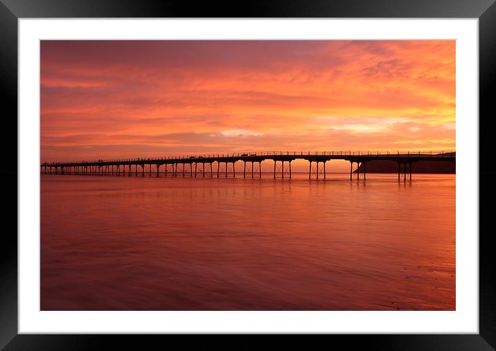  Saltburn Pier At Sunrise Framed Mounted Print by Kerri Dowling