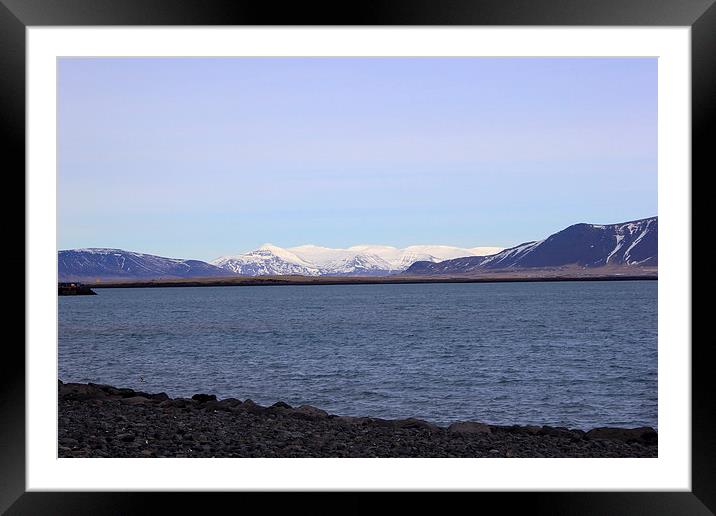  Iceland Mountian Framed Mounted Print by Fred West