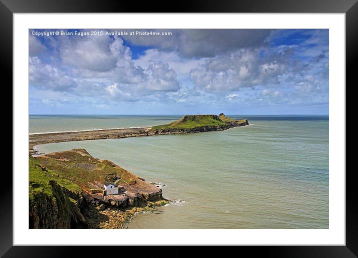  The house at Worm's head Framed Mounted Print by Brian Fagan