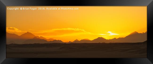 Egyptian sunset Framed Print by Brian Fagan