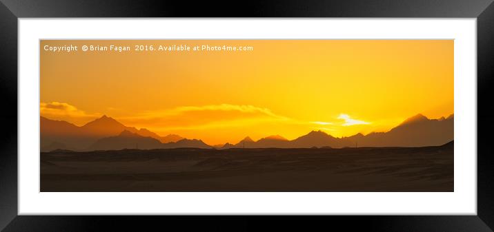 Egyptian sunset Framed Mounted Print by Brian Fagan