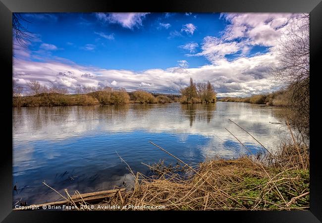 Reflections on the River Trent Framed Print by Brian Fagan