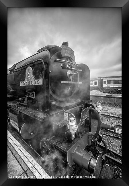 60163 Tornado Steam locomotive  Framed Print by Brian Fagan