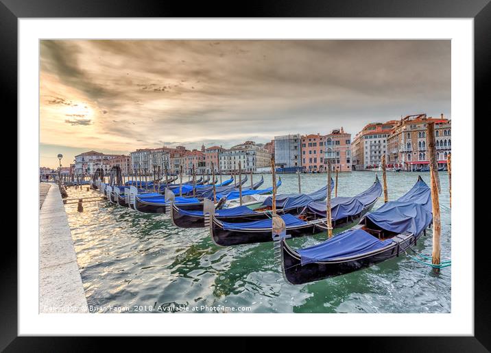 Gondolas Framed Mounted Print by Brian Fagan