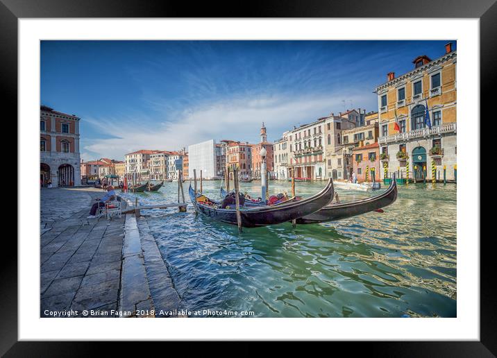 View from Rialto Framed Mounted Print by Brian Fagan