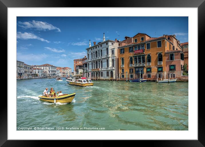 Grand Canal  Framed Mounted Print by Brian Fagan