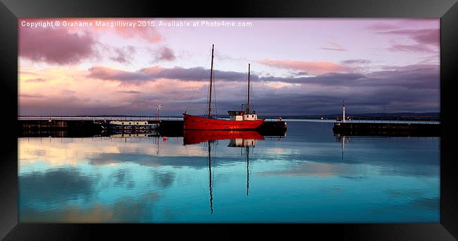  Reflections at Avoch Harbour  Framed Print by Grahame Macgillivray