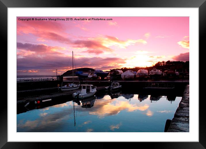  Reflections at Avoch Harbour   Framed Mounted Print by Grahame Macgillivray