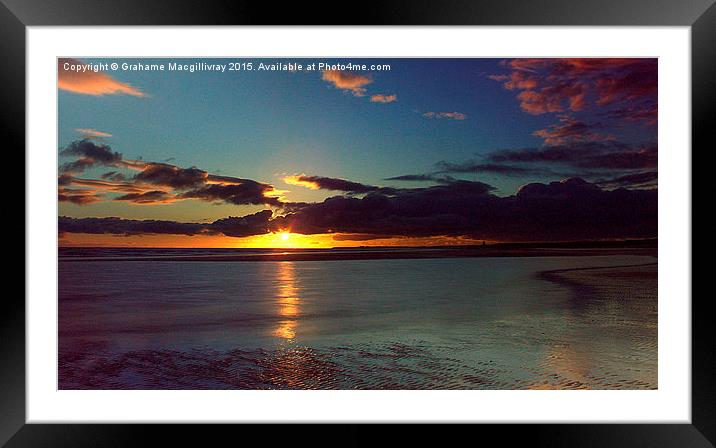  Early morning Sunrise Nairn beach Framed Mounted Print by Grahame Macgillivray