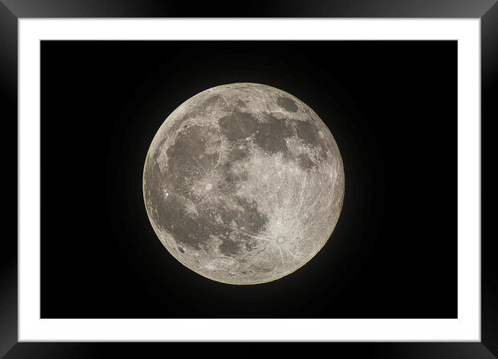 full moon Framed Mounted Print by Owen Bromfield