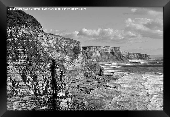 Cliffs of change Framed Print by Owen Bromfield