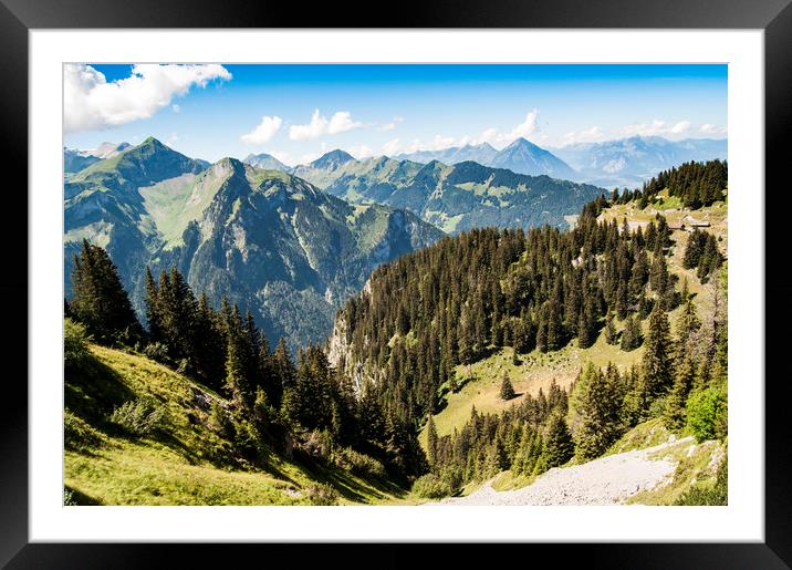 Mountains of Interlaken Framed Mounted Print by Owen Bromfield