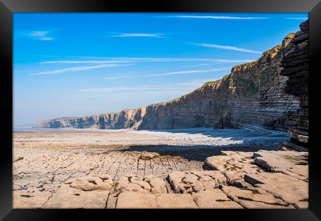 Jurassic Coastline  Framed Print by Owen Bromfield