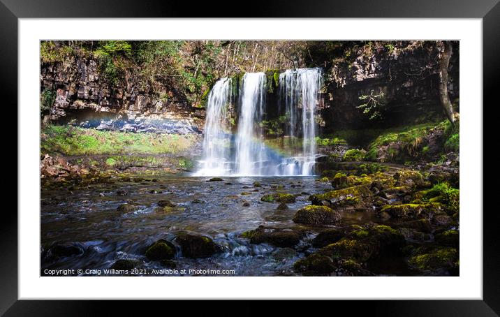 Sgwd Y Eira Waterfall II Framed Mounted Print by Craig Williams