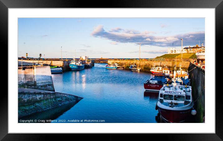 Seahouses Harbour Framed Mounted Print by Craig Williams