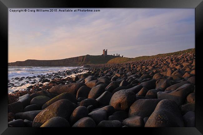 Early Morning at Dunstanburgh Castle Framed Print by Craig Williams