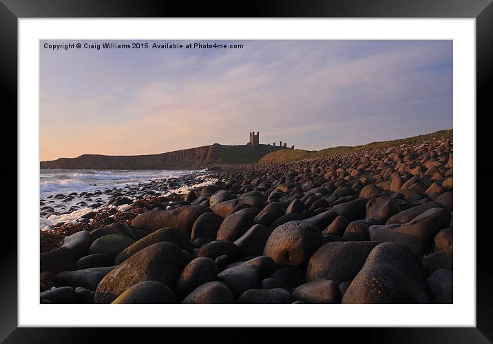  Early Morning at Dunstanburgh Castle Framed Mounted Print by Craig Williams