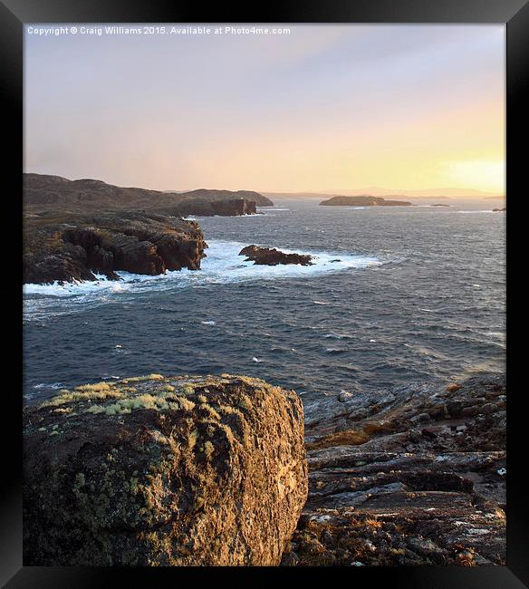 Isle of Lewis Sunset Framed Print by Craig Williams