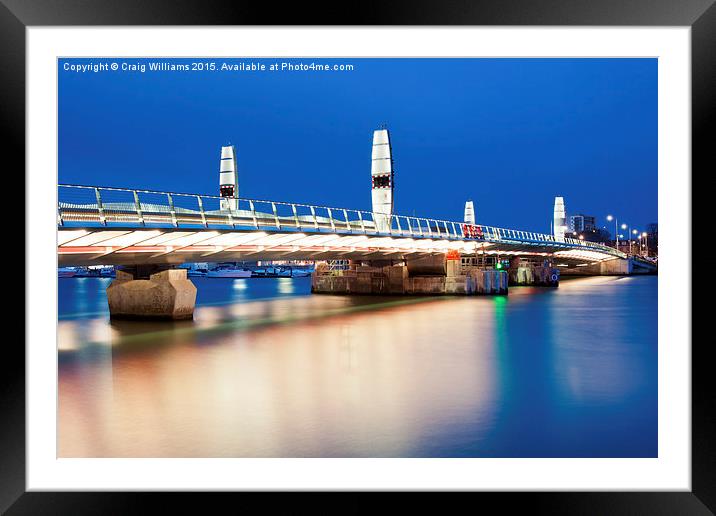 The Twin Sails Bridge Framed Mounted Print by Craig Williams