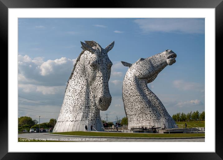 The Kelpies Framed Mounted Print by Craig Williams