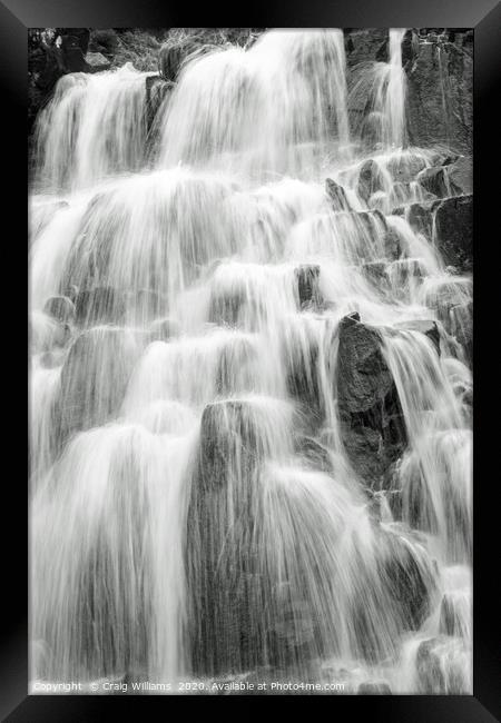 The Face in the Waterfall Framed Print by Craig Williams