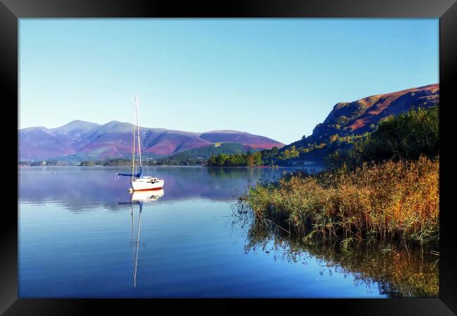 Boat at Derwent Water Framed Print by Dave Leason