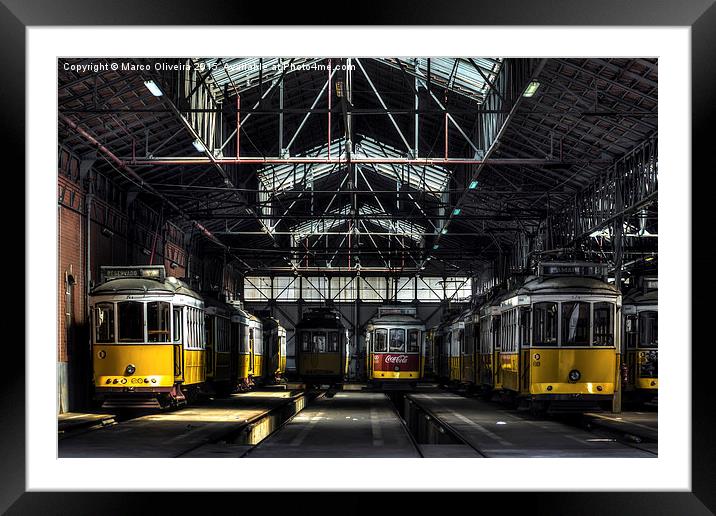 Lisbon Streetcars I Framed Mounted Print by Marco Oliveira