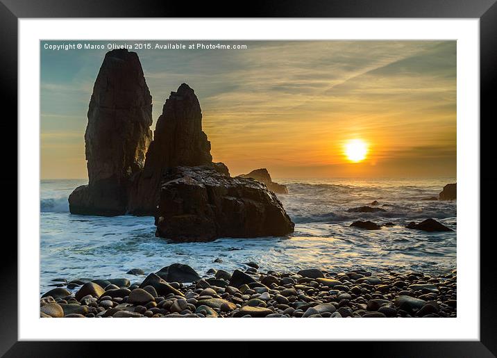  Sunset At Cape Roca II Framed Mounted Print by Marco Oliveira