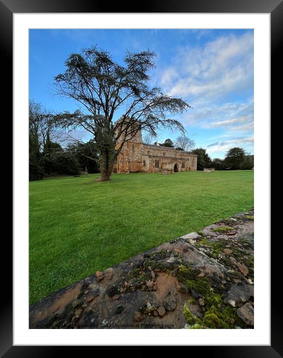 Old English church Framed Mounted Print by Jolanta Kostecka