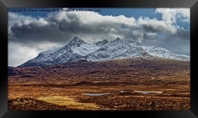  Sgurr nan Gillean, Cuillin Mountains Framed Print by Jolanta Kostecka