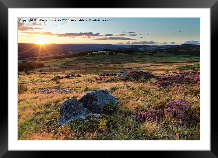 Sunset over the moors Framed Mounted Print by Jolanta Kostecka