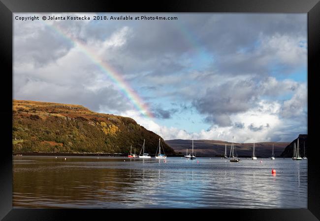 Portree harbour Framed Print by Jolanta Kostecka