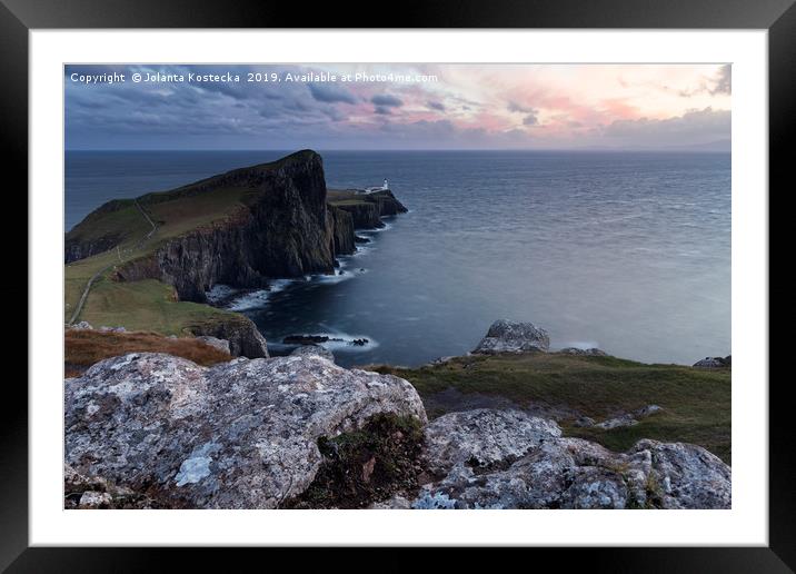 Neist Point Lighthouse on the Isle of Skye Framed Mounted Print by Jolanta Kostecka