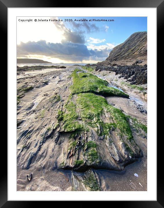 South Wales coastline Framed Mounted Print by Jolanta Kostecka