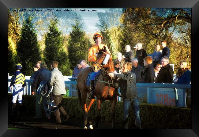  Pre-race - the Parade Ring at Lingfield Framed Print by Jack Torcello