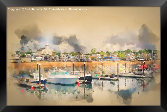 Provincetown Harbour Cape Cod Framed Print by Jack Torcello