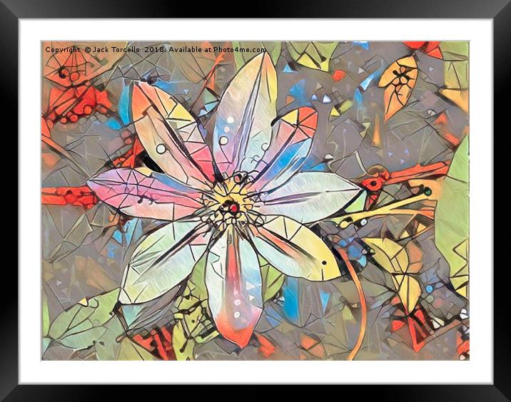 Bejewelled Clematis II Framed Mounted Print by Jack Torcello