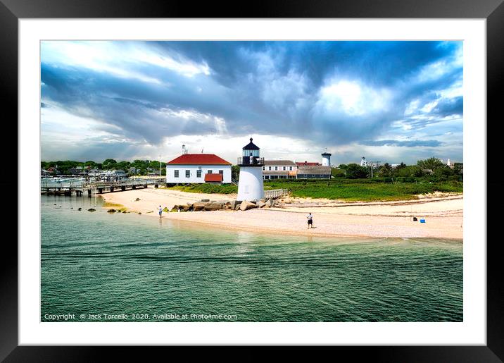 Brant Light from the Nantucket Ferry Framed Mounted Print by Jack Torcello