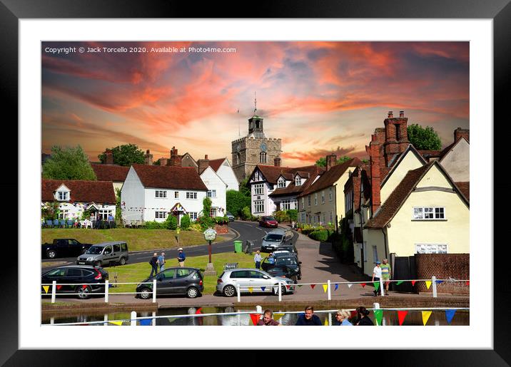 The Church at Finchingfield Essex Framed Mounted Print by Jack Torcello