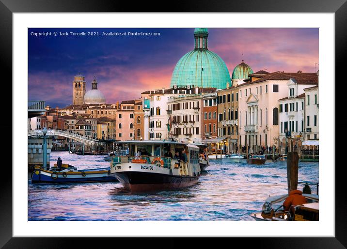 Venice The Grand Canal Framed Mounted Print by Jack Torcello