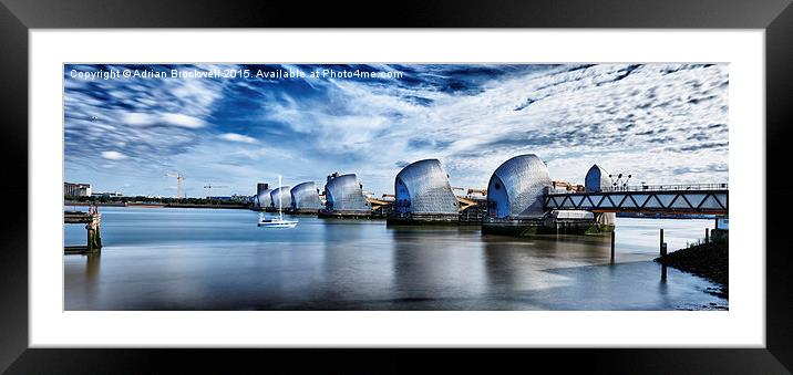 Thames Barrier Framed Mounted Print by Adrian Brockwell