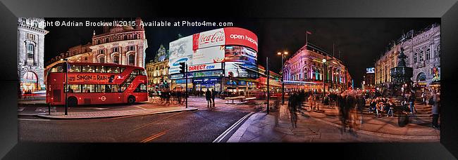 Piccadilly Circus Framed Print by Adrian Brockwell