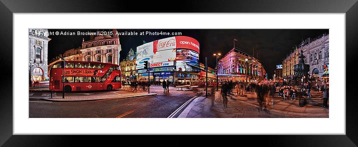 Piccadilly Circus Framed Mounted Print by Adrian Brockwell