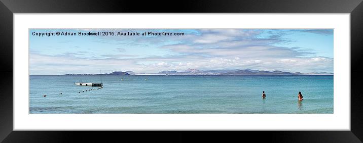 Panorama of Pontoon and Fuerteventura Framed Mounted Print by Adrian Brockwell