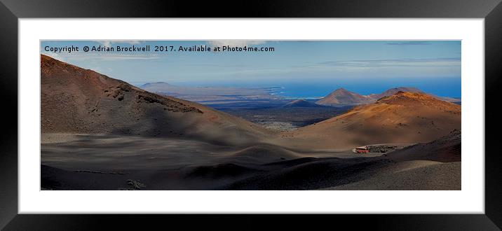 Timanfaya National Park Framed Mounted Print by Adrian Brockwell