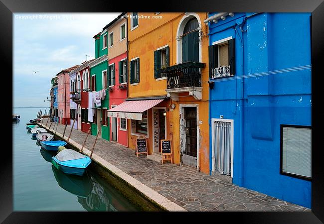  Burano in Venice, Italy. Framed Print by Angela Starling