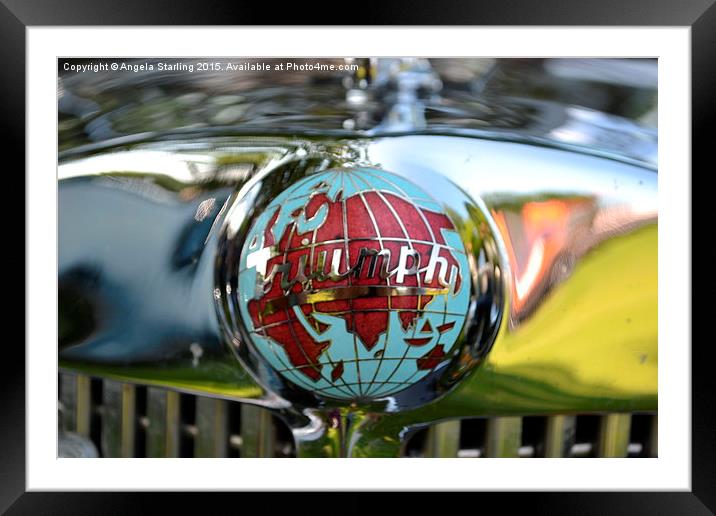  Triumph Roadster Framed Mounted Print by Angela Starling