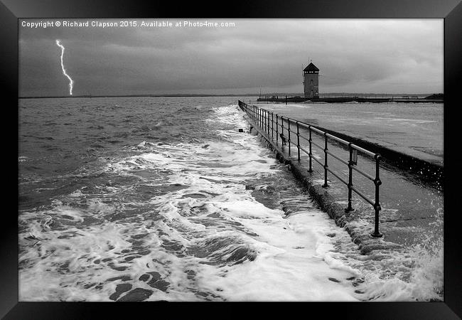 Storm at Brightlingsea Framed Print by Richard Clapson