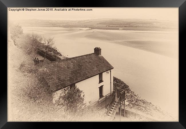  Dylan Thomas Boathouse Framed Print by Stephen Jones