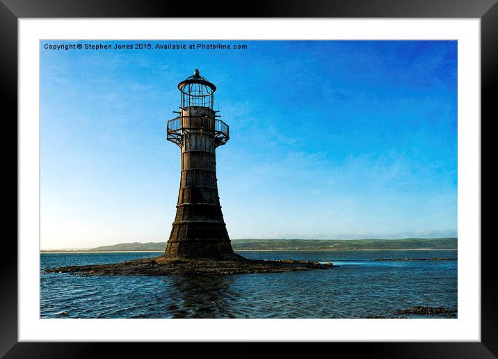  Whiteford Lighthouse Framed Mounted Print by Stephen Jones